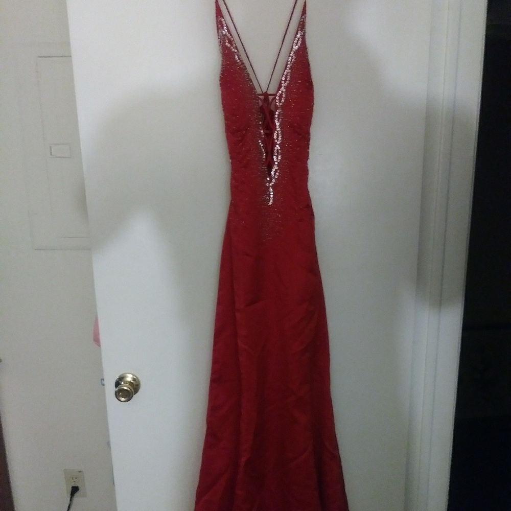 Prom / Evening Gown ..with 7 1/2 Sliver Shoe